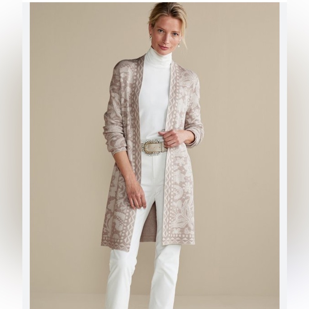 NWOT Soft Surroundings Ivy Shimmer Long Cardigan - XS